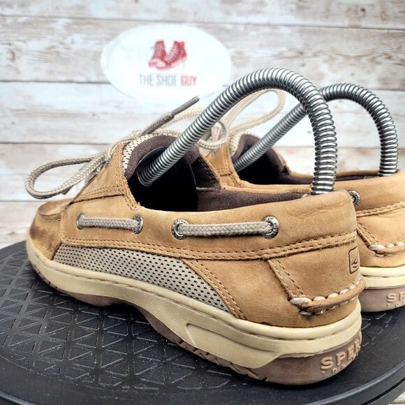 Sperry Top-Sider Kids Size 4.5M Brown Leather Boat Slip On Shoes - Picture 4 of 8